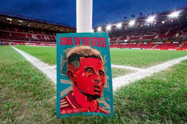 Nottingham Ormanı 'ndan Elliot Anderson UEFA Avrupa Ligi sırasında 26 Şubat 2026 tarihinde maç günü programında