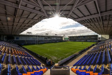 Halliwell Jones Stadyumu, 28 Şubat 2026 'da Warrington' daki Halliwell Jones Stadyumu 'nda oynanan Warrington Wolves vs Wakefield Trinity maçının önünde oynanacak.