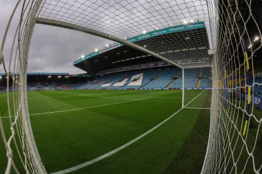 28 Şubat 2026 tarihinde İngiltere 'nin Leeds kentindeki Elland Road' da oynanan Premier League maçı sırasında Elland Road 'un genel bir görünümü Leeds United ile Manchester City karşılaşmasıdır.