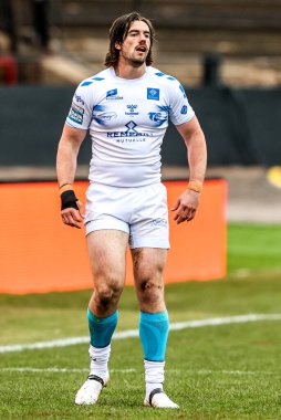 Toulouse Olympique 'den Joe Bretherton 1 Mart 2026' da Birleşik Krallık 'ın Bradford Stadyumu' nda oynanan Betfred Süper Lig karşılaşmasında Bradford Bulls Toulouse 'a karşı.