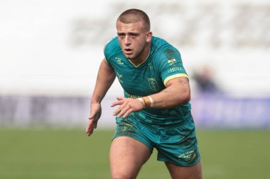 Hull KR takımından Mikey Lewis, 8 Mart 2026 tarihinde İngiltere 'nin Huddersfield şehrinde oynanan Huddersfield Giants' a karşı Hull KR maçında maç yapıyor.