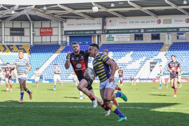 Warrington Wolves takımından Josh Smith 14 Mart 2026 'da İngiltere' nin Warrington kentinde oynanan 4. Betfred Challenge Kupası karşılaşmasında Goole Vikings vs Warrington Wolves 'a karşı oynuyor.