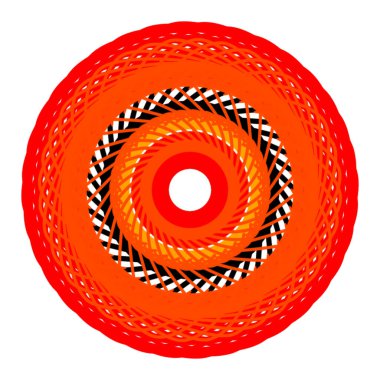 Mandala illüstrasyonu. Renkli resimler. Mandala yuvarlak. İlginç desen.