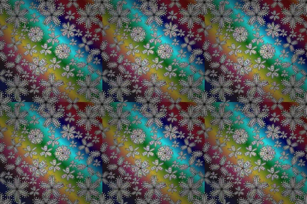Colorful Pattern White Light Doodles Flowers Gradient Stripe Background Pano — Stock Photo, Image