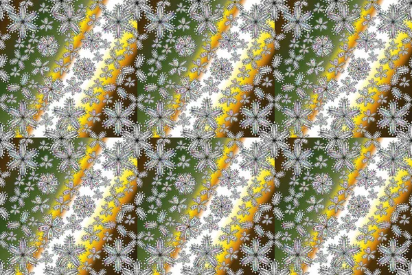 Colorful Pattern White Light Doodles Flowers Gradient Stripe Background Pano — Stock Photo, Image