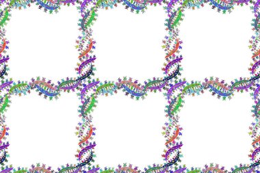 Işık ve beyaz arkaplanda renksiz karalama deseni. Büyük ve küçük karalama elementleri.