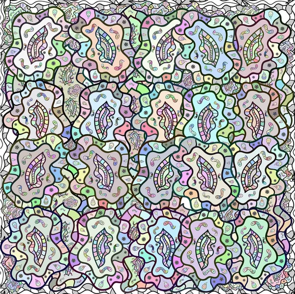 seamless doodles coloful doodles mixed pattern. Interesting design style. Paster picture.