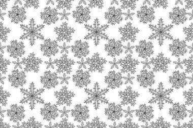 Kusursuz desenli, beyaz arka planda karalama yapraklı çiçekler. Pano. Raster..