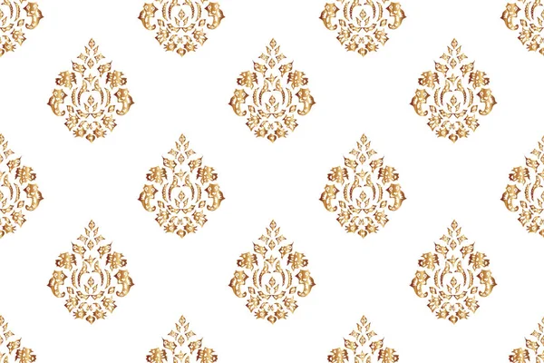 Seamless Raster Pano Pattern Vintage Golden Elements — Stock Photo, Image