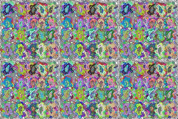 seamless doodles coloful doodles mixed pattern. Interesting design style. Paster picture. Pano illustration.