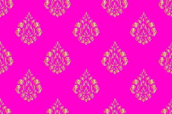 Seamless Raster Pano Pattern Vintage Golden Elements — Stock Photo, Image