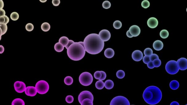 Bewegtbild Hintergrund Mit Farbigen Beweglichen Blasen — Stockvideo