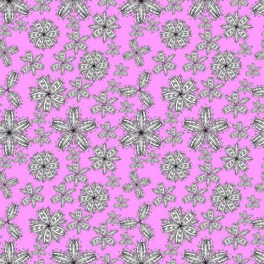 Beyaz yapraklı kusursuz çiçek deseni renk arkaplanına çiçek karalar.