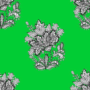 Beyaz karalama elementleriyle kusursuz desen. Vektör illüstrasyonu.