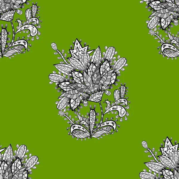 Beyaz karalama elementleriyle kusursuz desen. Vektör illüstrasyonu.