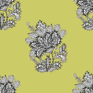 Beyaz karalama elementleriyle kusursuz desen. Vektör illüstrasyonu.