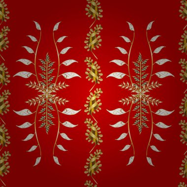 Renkli arkaplanda ilginç karalamalar olan kusursuz desen. Vektör illüstrasyonu.