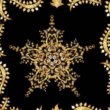 Renkli arkaplanda ilginç karalamalar olan kusursuz desen. Raster illüstrasyonu.