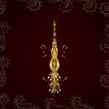 Renkli arkaplanda ilginç karalamalar olan kusursuz desen. Vektör illüstrasyonu.