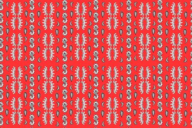 Renkli arkaplanda ilginç karalamalar olan kusursuz desen. Pano. Raster illüstrasyonu.