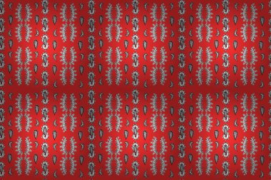 Renkli arkaplanda ilginç karalamalar olan kusursuz desen. Pano. Raster illüstrasyonu.