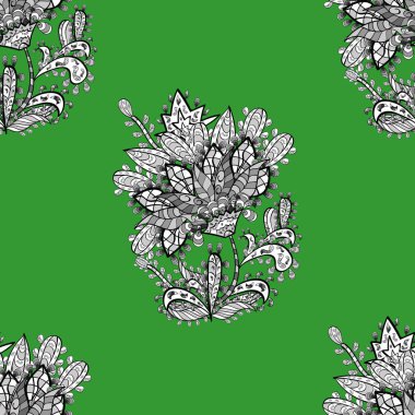 Beyaz karalama elementleriyle kusursuz desen. Raster illüstrasyonu.