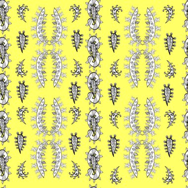 Renkli arkaplanda ilginç karalamalar olan kusursuz desen. Raster illüstrasyonu.