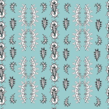 Renkli arkaplanda ilginç karalamalar olan kusursuz desen. Raster illüstrasyonu.