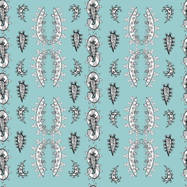 Renkli arkaplanda ilginç karalamalar olan kusursuz desen. Vektör illüstrasyonu.