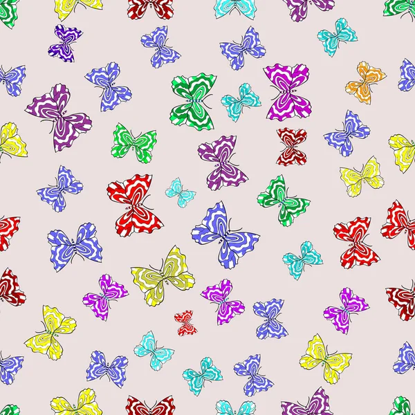 Seamless Pattern Interesting Doodles Colorfil Background Raster Illustration — Stock Photo, Image