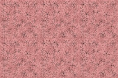 Renkli arkaplanda ilginç karalamalar olan kusursuz desen. Pano. Raster illüstrasyonu.