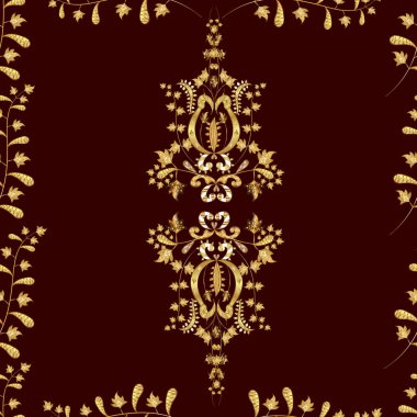 Renkli arkaplanda ilginç karalamalar olan kusursuz desen. Vektör illüstrasyonu.