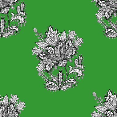 Beyaz karalama elementleriyle kusursuz desen. Vektör illüstrasyonu.