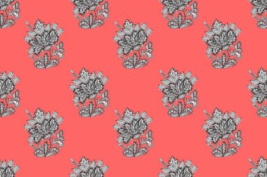 Renkli arkaplanda ilginç karalamalar olan kusursuz desen. Pano.