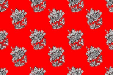 Renkli arkaplanda ilginç karalamalar olan kusursuz desen. Pano.