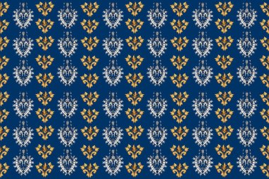 Renkli arkaplanda ilginç karalamalar olan kusursuz desen. Pano. Raster illüstrasyonu. Mavi arkaplan.