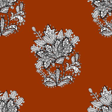 Beyaz karalama elementleriyle kusursuz desen. Raster illüstrasyonu.