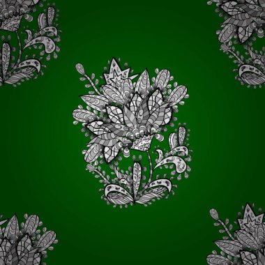 Beyaz karalama elementleriyle kusursuz desen. Vektör illüstrasyonu.