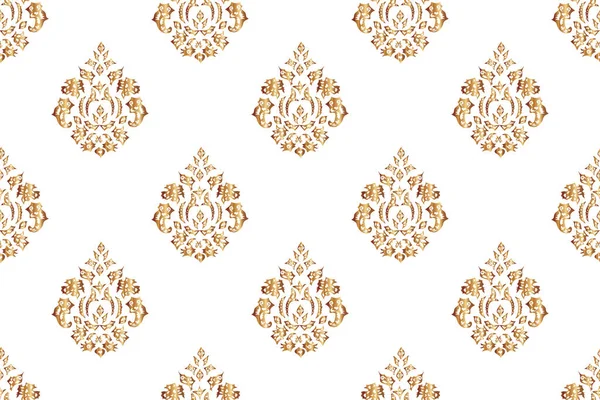 Seamless Raster Pano Pattern Vintage Golden Elements — Stock Photo, Image