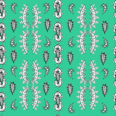 Renkli arkaplanda ilginç karalamalar olan kusursuz desen. Raster illüstrasyonu.