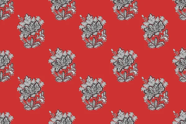 Renkli arkaplanda ilginç karalamalar olan kusursuz desen. Pano.