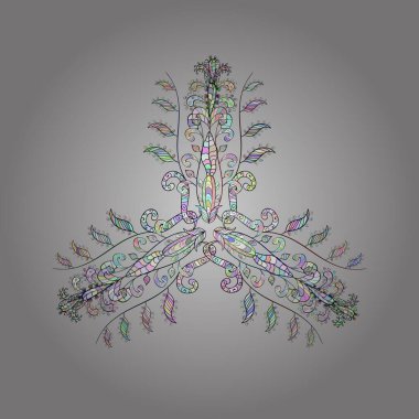 Renk arkaplanında ilginç karalamalar olan desen.