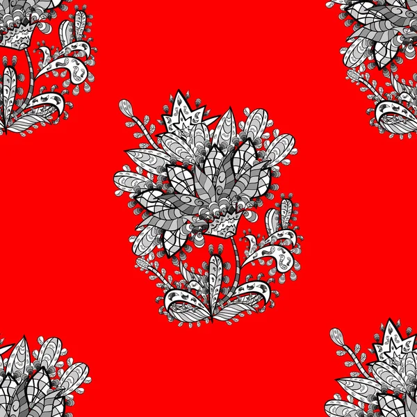 Безморщинистый Узор Белыми Цветками Душицы Цветном Фоне Вектор — стоковый вектор