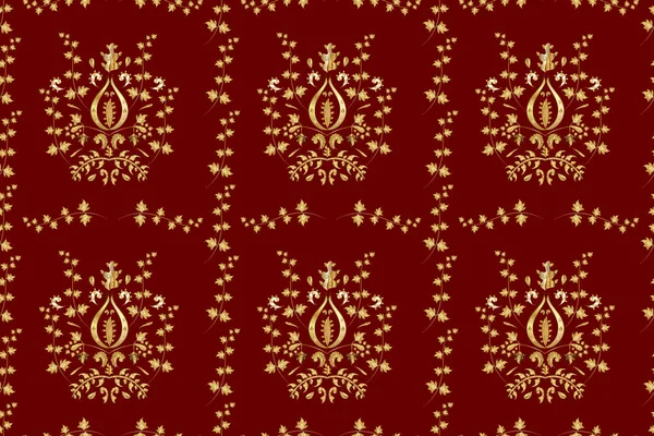 Seamless pattern with golden vintage golden elements — Stock Photo, Image