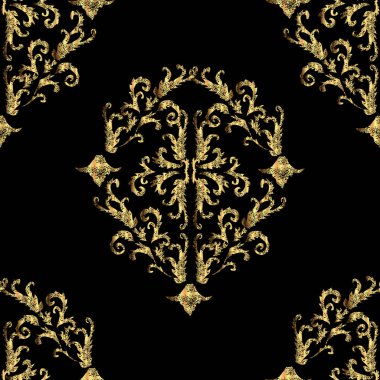 Renkli arkaplanda ilginç karalamalar olan kusursuz desen. Raster illüstrasyonu.