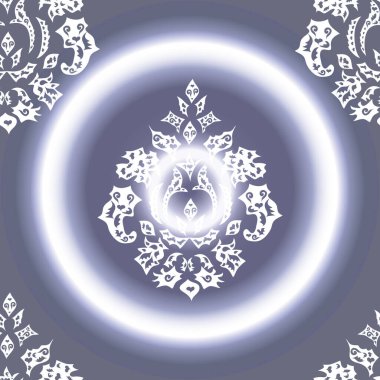 Rengarenk arkaplanda kusursuz duvar kağıdı deseni. Eski model. Vektör.