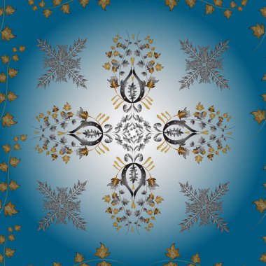 Renkli arkaplanda ilginç karalamalar olan kusursuz desen. Vektör illüstrasyonu.