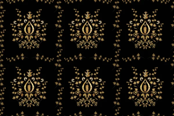 Nahtloses Muster Mit Goldenem Vintagee — Stockfoto