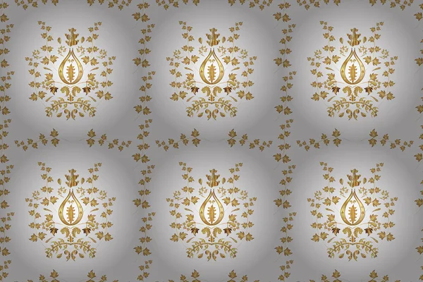 Seamless Pattern Golden Vintagee Lements — Stock Photo, Image