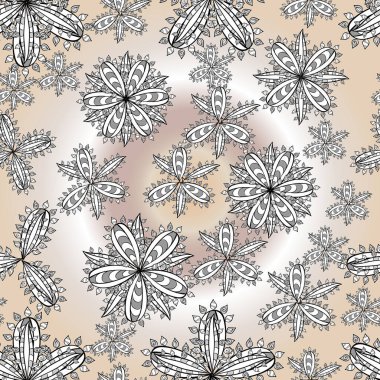 Renkli arka planda beyaz karalamalı kusursuz desen